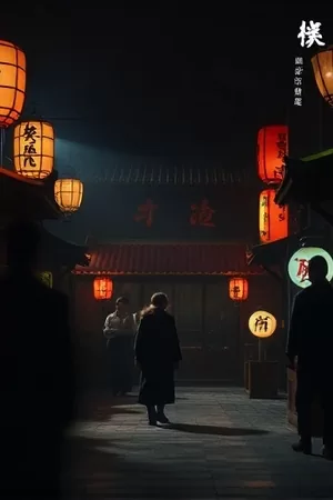 街角拉面摊的蒸汽与红灯笼，塑料凳排成一排
