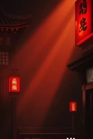 铁轨延伸至远处黄昏，站台灯一盏盏亮起